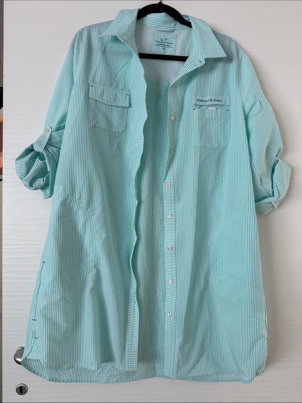 Vineyard Vines Light Aqua Striped Women’s Swim Coverup